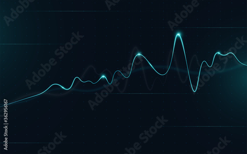 Financial stock market graph on stock market investment trading, Bullish point, Bearish point. trend of graph for business idea and all art work design. vector illustration.