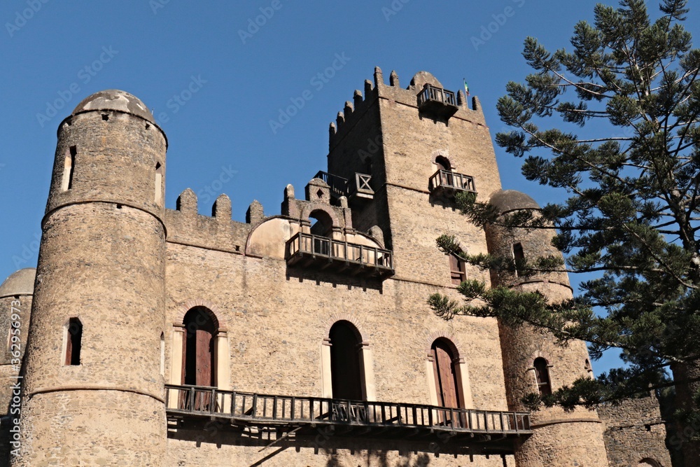 Fasil Ghebbi (Royal Enclosure) is the remains of a fortress-city within Gondar, Ethiopia. It was founded in the 17th century by Emperor Fasilides (Fasil) and was the home of Ethiopia's emperors.