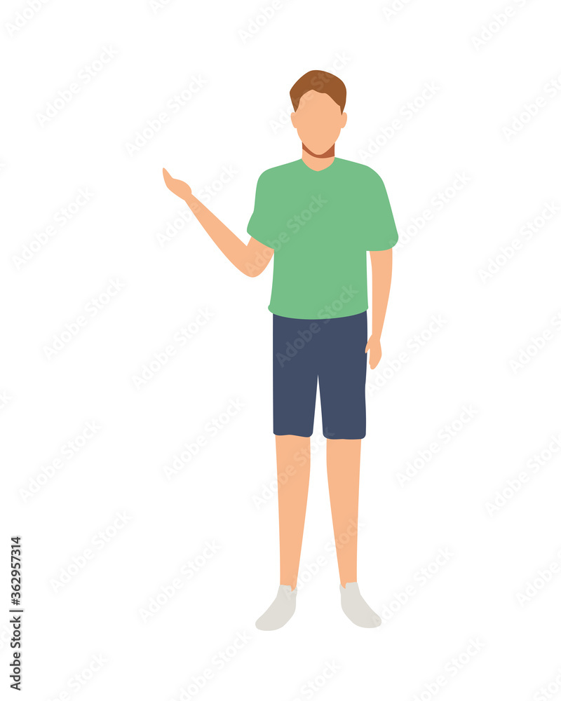 young man casual avatar character young man casual avatar character