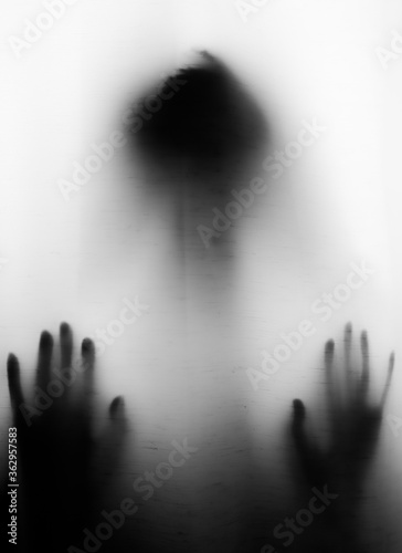 Living in the fear of COVID-19, Black and White Art photo
