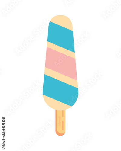 delicious ice cream in stick isolated icon