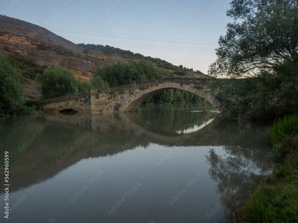 views of the river Esera to the passage through the town of graus in the province of huesca aragon spain views of the river Esera to the passage through the town of graus in the province of huesca aragon spain