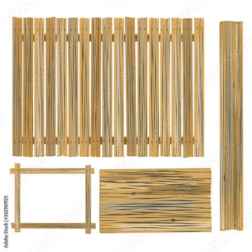 Old Wood Board Fence and Cartoon Boards