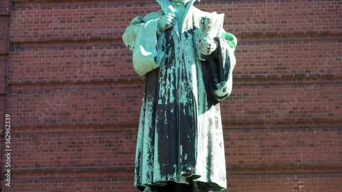 Martin Luther Statue at Hamburg St. Michaelis Church
