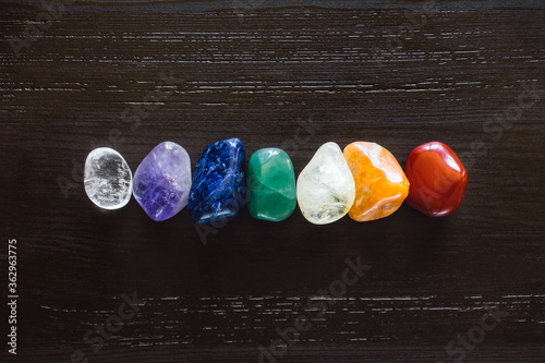 Top View of Chakra Rainbow Crystals