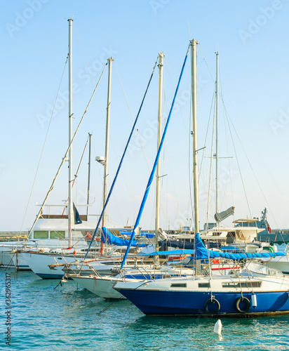 Yachts, motor boats, marina...