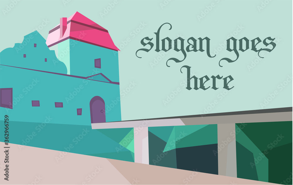 Fototapeta premium Prague at night. Old Prague - Charles Bridge and Castle vector city skyline and buildings