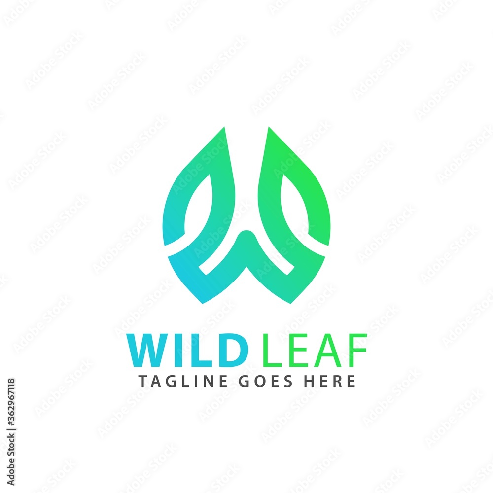Abstract Letter W Green Leaf Logos Design Vector Illustration Template Stock Premium Abstract Letter W Green Leaf Logos Design Vector Illustration Template Stock Premium