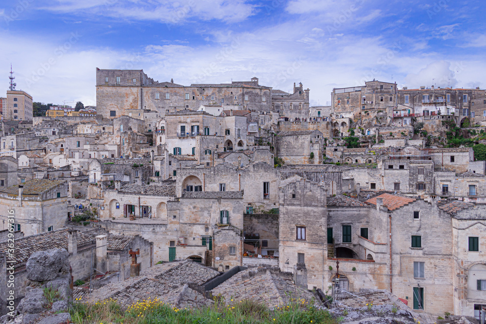 Viewpoint of Matera old town in Basilicata region, Italy.
