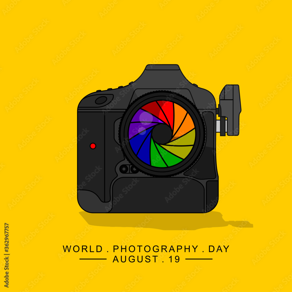 Camera with Colorful lens vector illustration Stock Vector | Adobe Stock