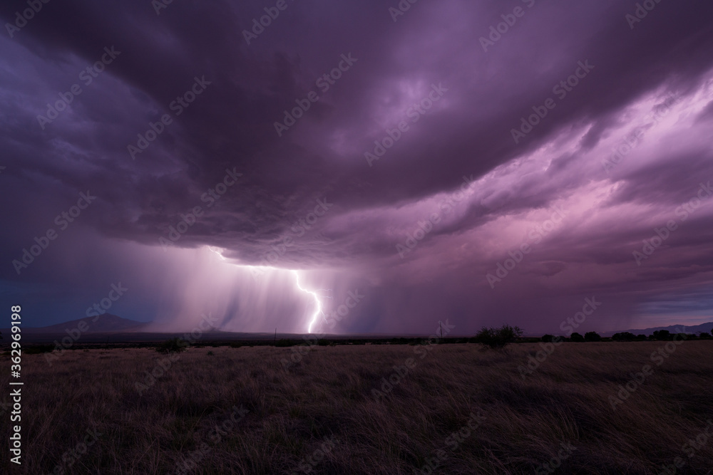 A lightning storm viewed from Coronado State Park during monsoon season.