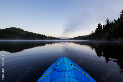 kayaking in mont tremblant national park, Canada