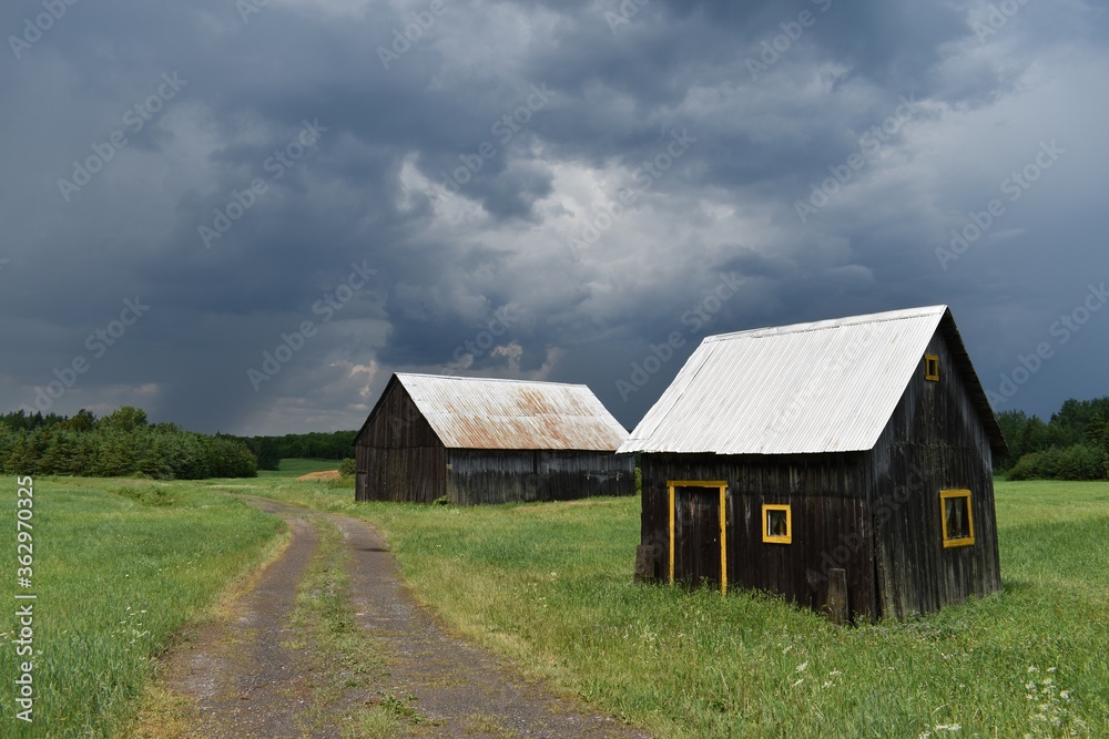 A barn after the storm