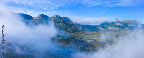 Mists in the Port of the Portillo de Lunada. Pasiegos Valleys. Merindades region. Burgos province. Community of Castilla y León. Spain, Europe © JUAN CARLOS MUNOZ