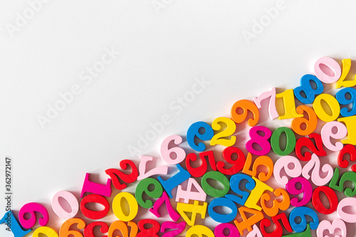 Part of background covered by colorful numbers