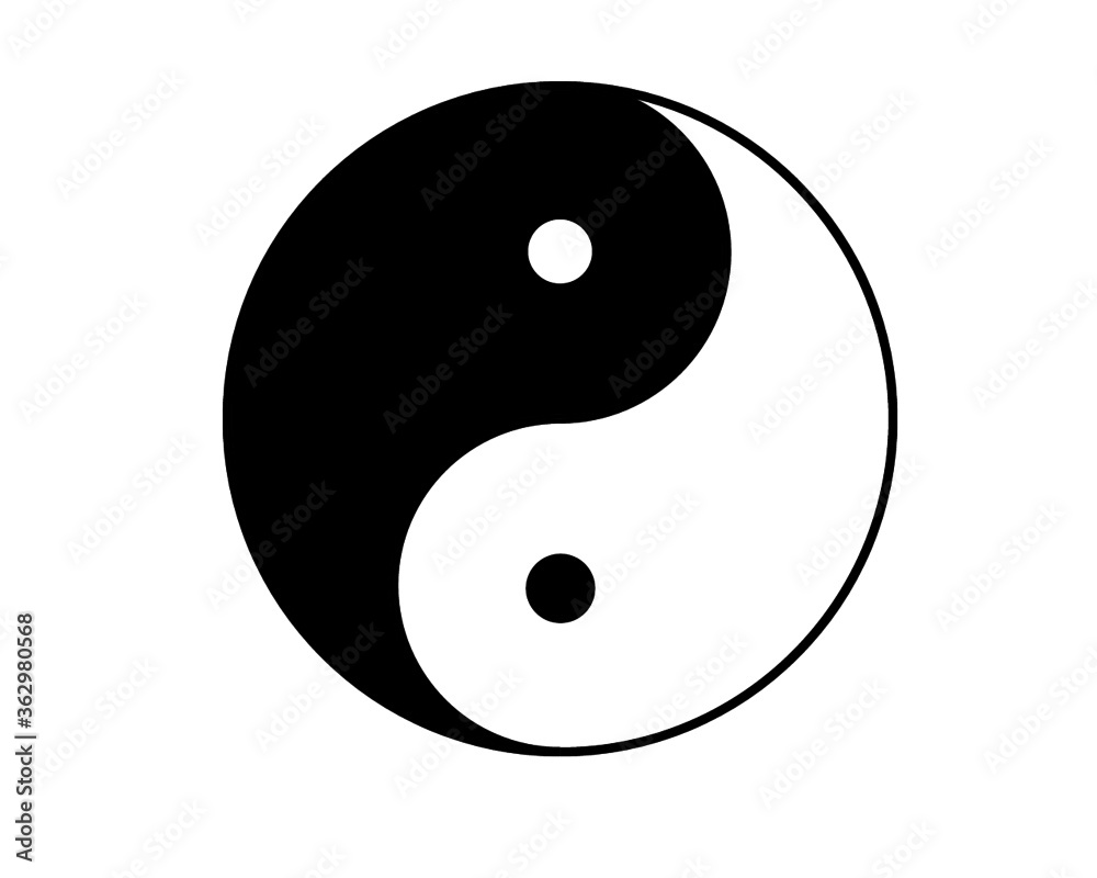 yin yang vector icon, taoistic symbol of harmony and balance - religion, philosophy, meditation concept yin yang vector icon, taoistic symbol of harmony and balance - religion, philosophy, meditation concept