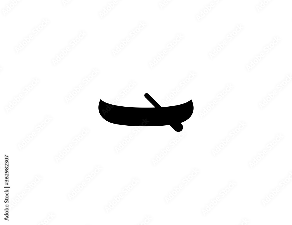 Isolated Canoe vector flat icon. Canoe boat vector illustration Isolated Canoe vector flat icon. Canoe boat vector illustration