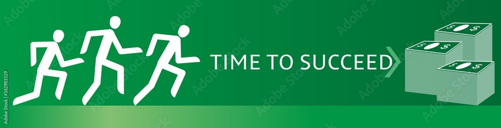 vector sign, Time to succeed, people run to the money vector sign, Time to succeed, people run to the money