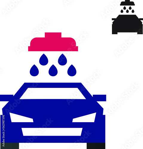 car wash icon on white background