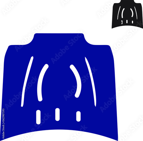 Car Hood icon on white background