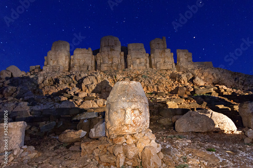 Nemrut Mountain with the statues built in the 1st century BC by Commagene civilization, in Adiyaman, Turkey