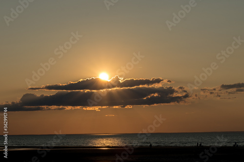 Photography Classic glowing summer sunset over Mayflower Beach on Cape Cod.