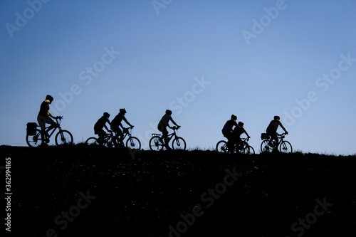 Activities of the group of happy, healthy and energetic cyclists © emerald_media