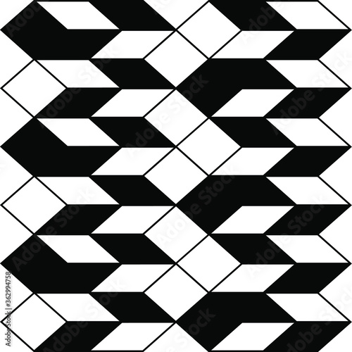 black and white seamless pattern art deco