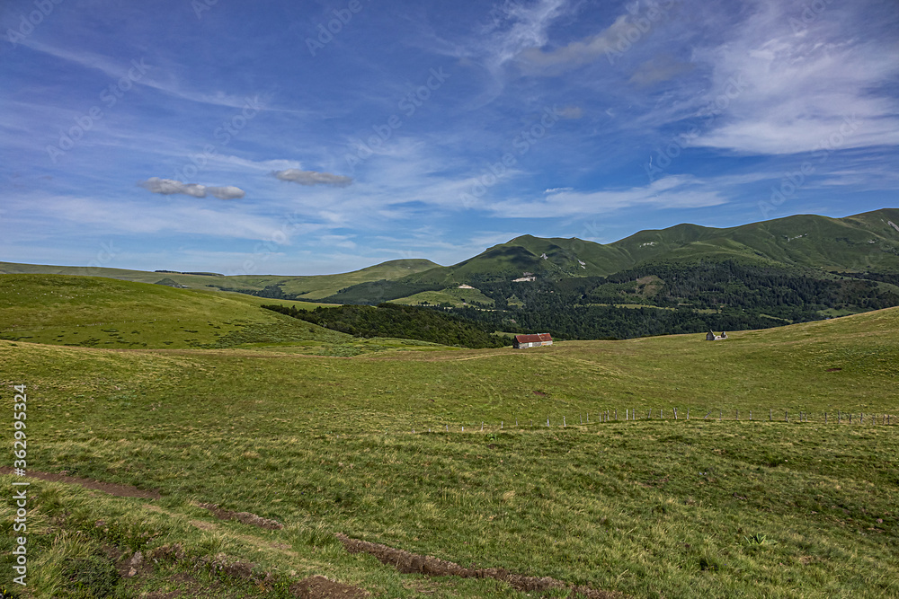 Fototapeta premium View of beautiful French Alps Mountains. Auvergne-Rhone-Alpes. France.
