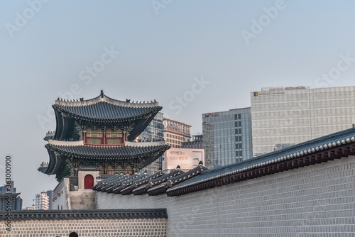 SEOUL, KOREA, SOUTH - Jul 28, 2018: Gwanghwamun Gate in Seoul, South Korea photo