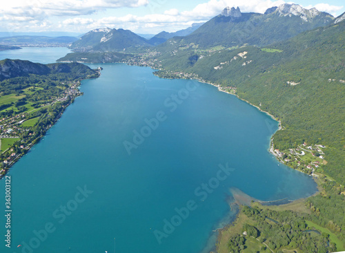 Aerial view of Lake Annecy  France