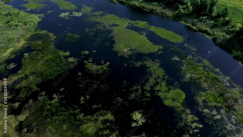 blue lake landscape aerial view. blue lake landscape aerial view.