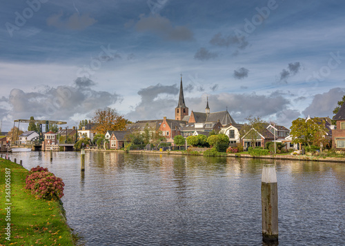 A small village on the Oude Rijn river
