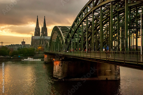 Bridge photographed in Cologne, Germany. Picture made in 2009.