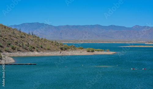 View of Lake Pleasant in Lake Pleasant Regional Park, Sonoran Desert, Arizona USA © Norm