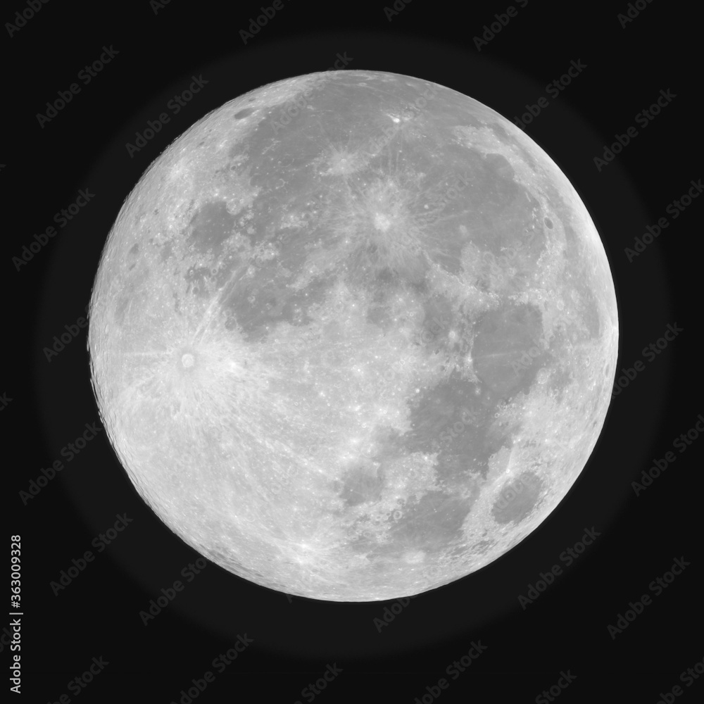 Obraz premium Moon, earth natural satelite in specific phase