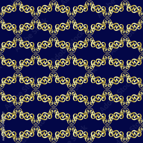 Seamless pattern with golden elements, ornament. Abstract texture, modern concepts for your design.