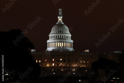 Washington Capitol by night