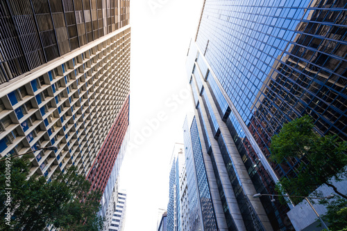 Modern Business Skyscrapers of Rio Branco Avenue in Rio de Janeiro City Downtown