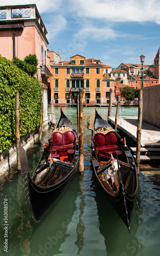 gondolas in venice italy
