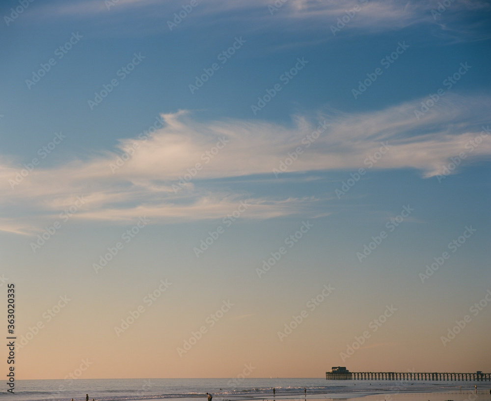 Beach Sky with Pier 