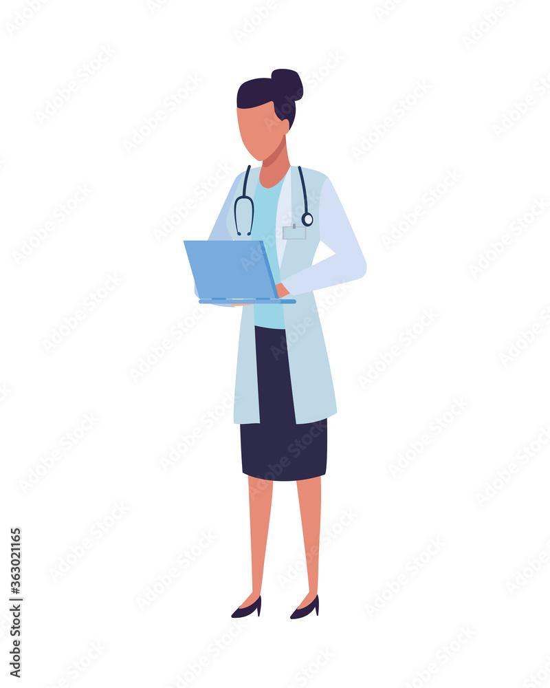 female doctor professional avatar character female doctor professional avatar character