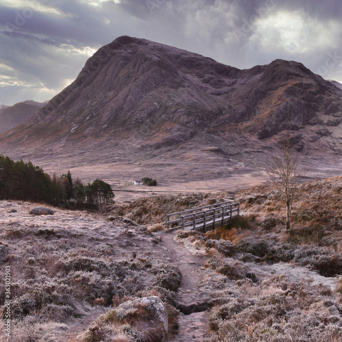 View of Buachaille Etive Mor in Glencoe taken from the Devil's Staircase, part of the West Highland Way