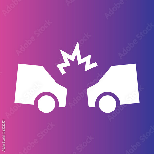 Car accident icon illustration isolated vector sign symbol