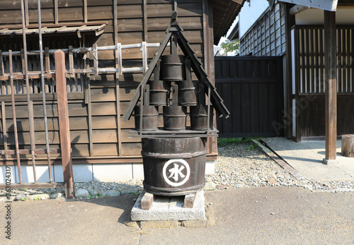 HOKKAIDO JAPAN OCTOBER 03 2019 japanese edo era rain water tank hokkaido japan.