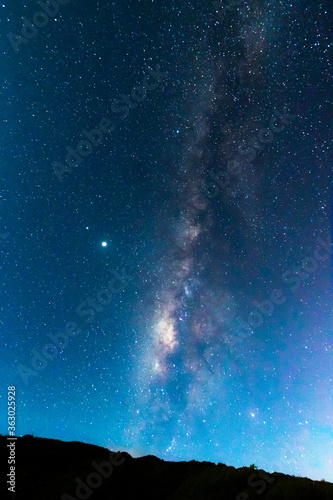 voie lactée entre jour et nuit