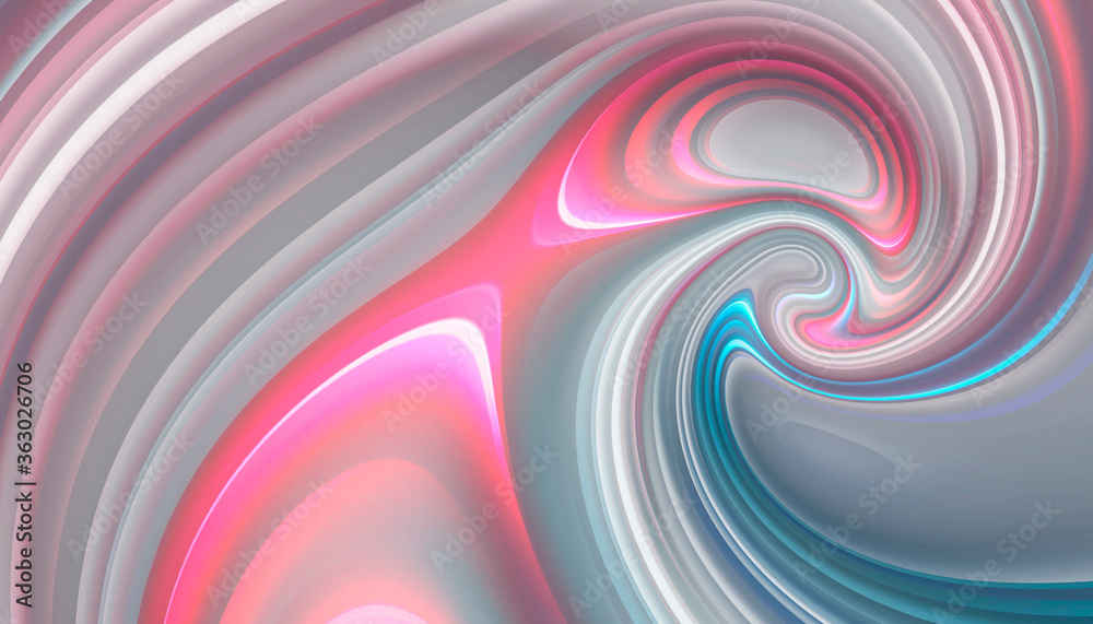 Fototapeta premium Abstract modern light background with smooth neon liquid lines. Light lines, bright background. Abstract acrylic fluid, stone cut.