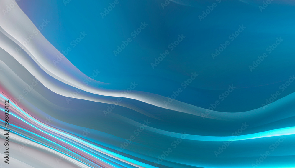 Fototapeta premium Abstract modern light background with smooth neon liquid lines. Light lines, bright background. Abstract acrylic fluid, stone cut.