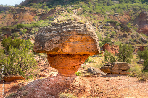 Hoodoos besides the hiking trail, Palo Duro Canyon Texas