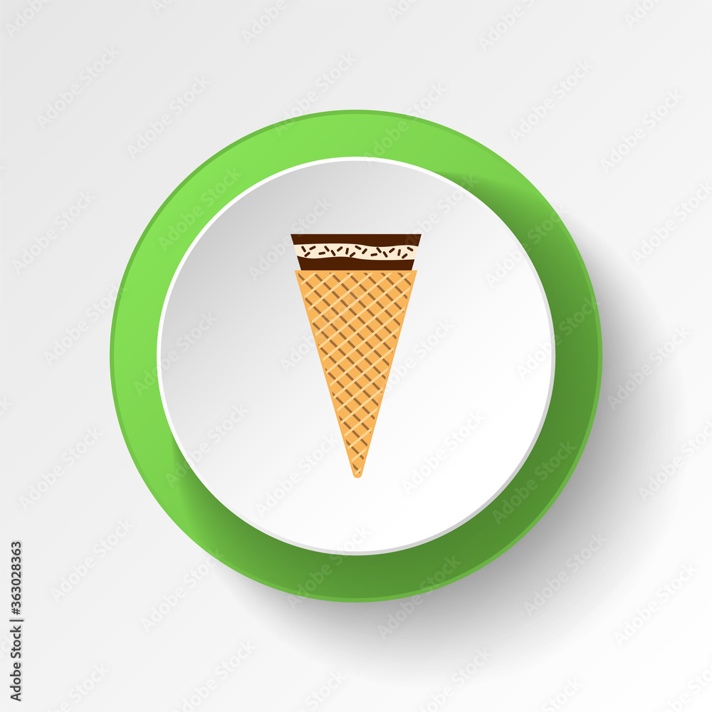 ice cream chocolate colored button icon. Element of ice cream illustration icon. Signs and symbols can be used for web, logo, mobile app, UI, UX ice cream chocolate colored button icon. Element of ice cream illustration icon. Signs and symbols can be used for web, logo, mobile app, UI, UX